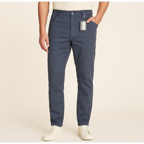 Eddie Bauer Men’s Slim Straight Flex Diamond Dobby Pants 30x32 Blue - Picture 1 of 8